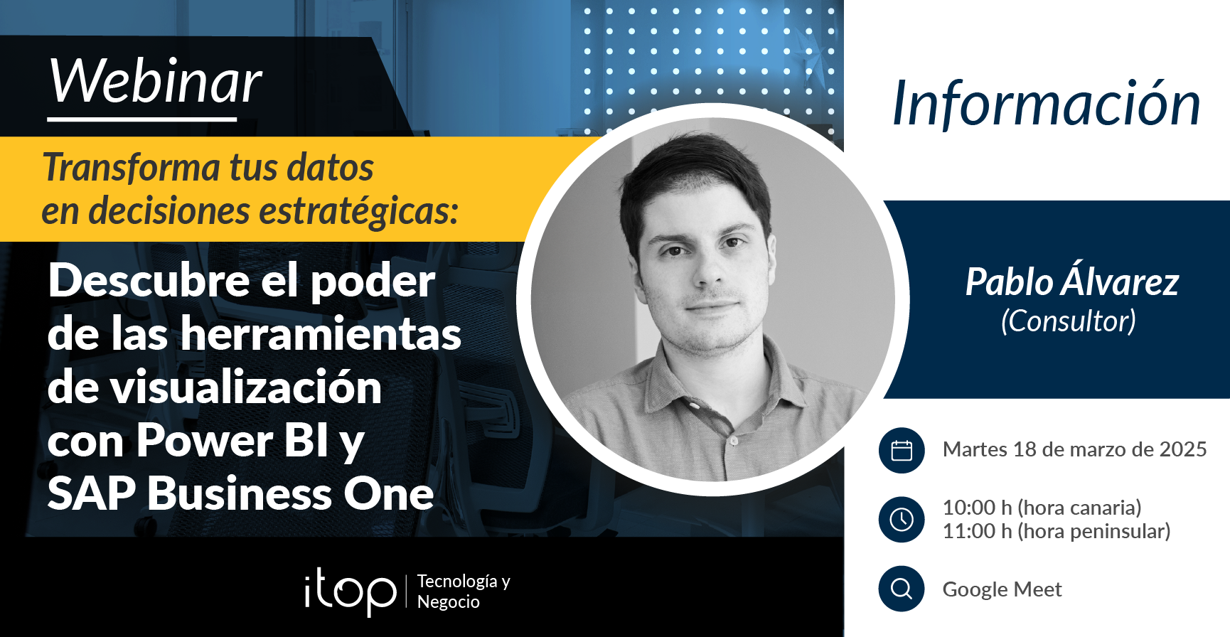 Próximo webinar de BI sobre Power BI y SAP Business One 