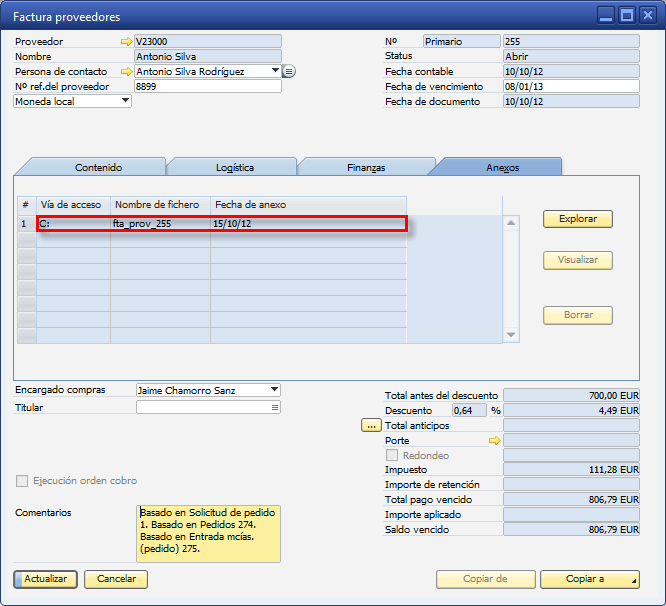 Objeto de negocio en SAP Business One