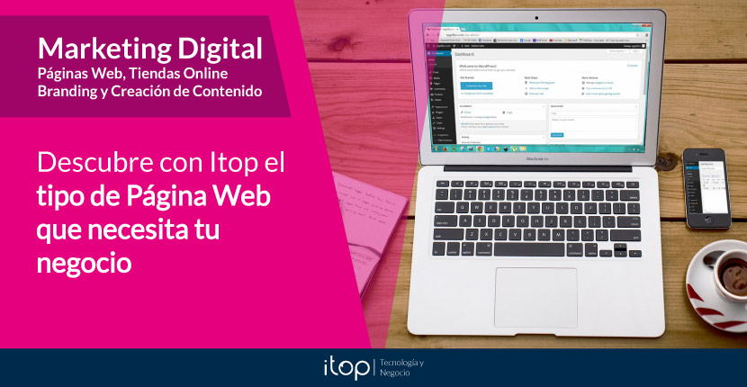 Descubre con Itop el tipo de página web que necesita tu negocio.