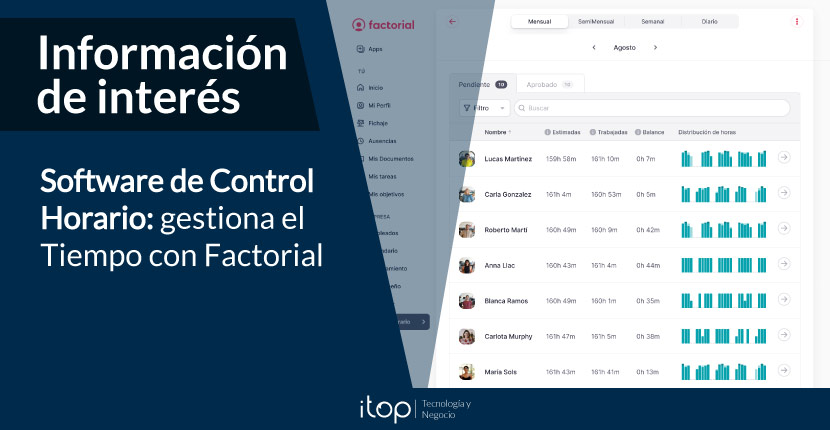 Software de Control Horario: gestiona el tiempo con Factorial 